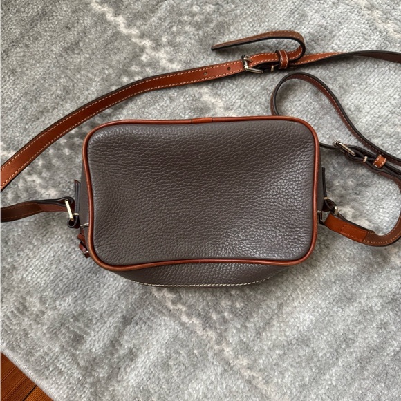 Dooney & Bourke Charcoal and Brown Leather Crossbody - Picture 4 of 8